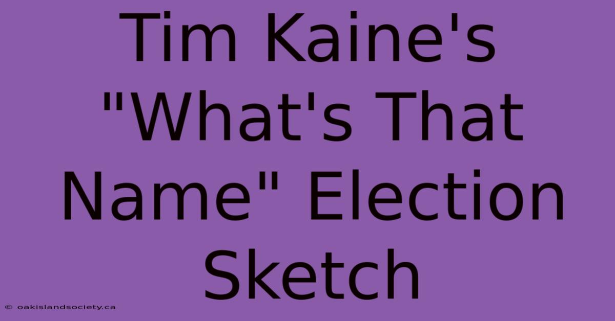 Tim Kaine's 