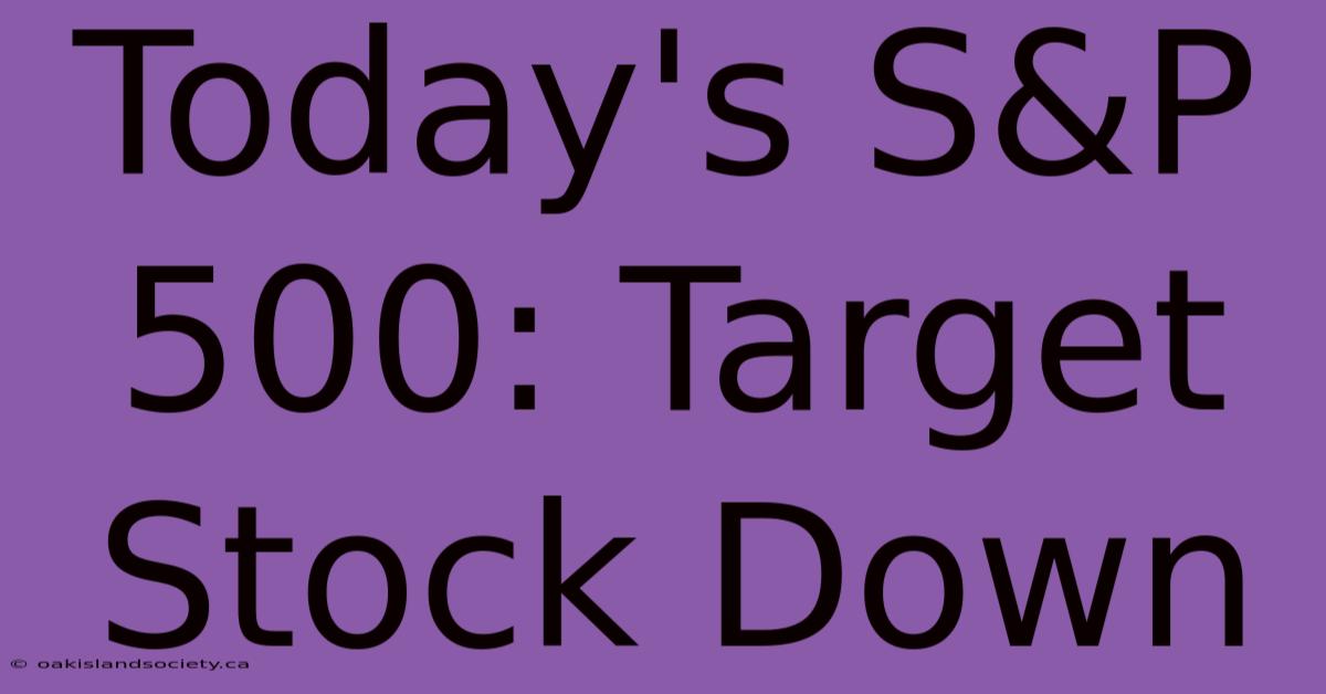 Today's S&P 500: Target Stock Down