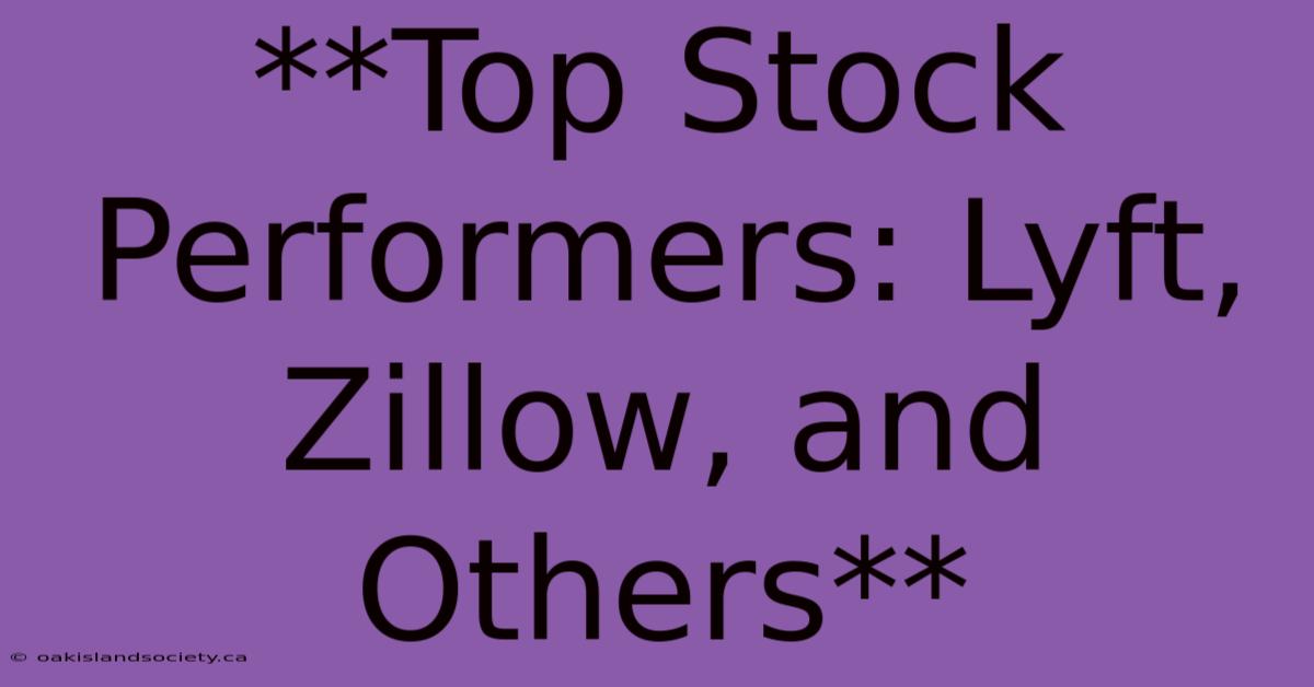 **Top Stock Performers: Lyft, Zillow, And Others**