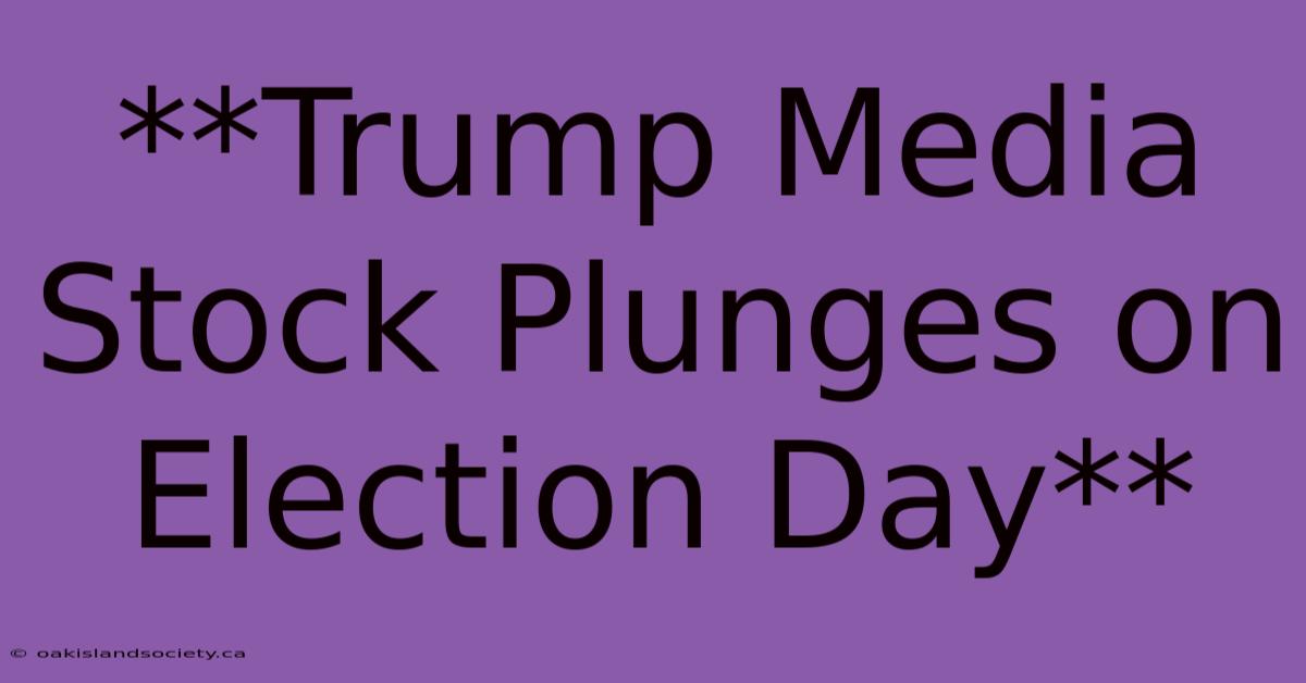 **Trump Media Stock Plunges On Election Day**