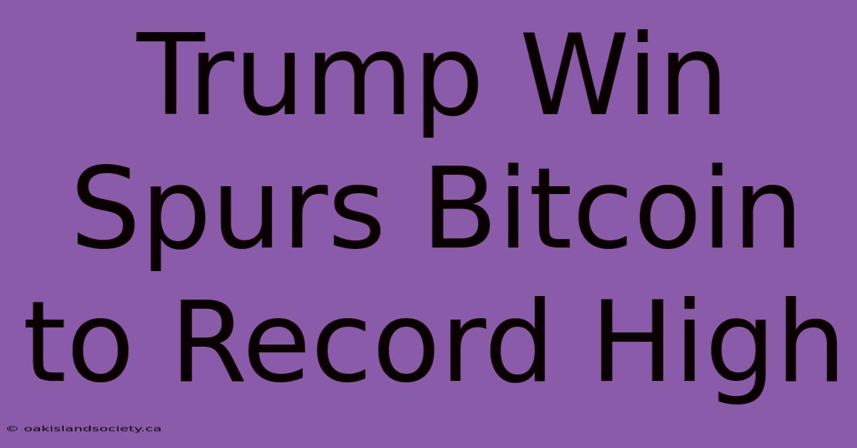 Trump Win Spurs Bitcoin To Record High