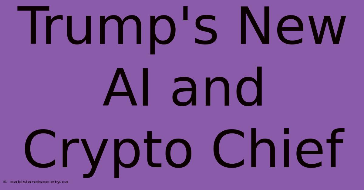 Trump's New AI And Crypto Chief