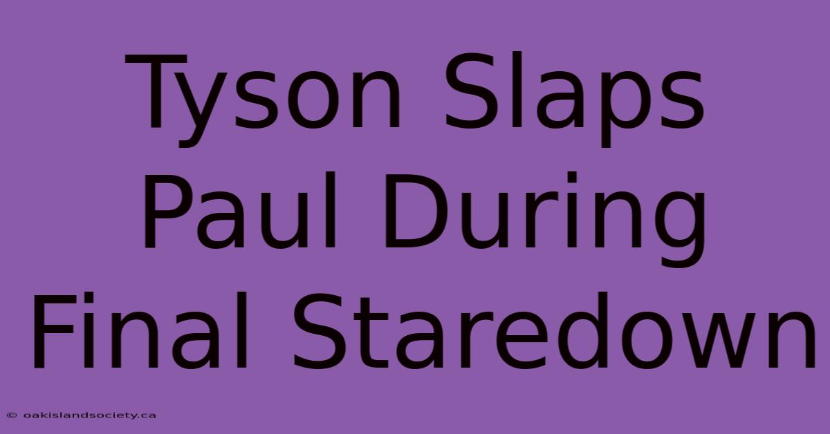 Tyson Slaps Paul During Final Staredown