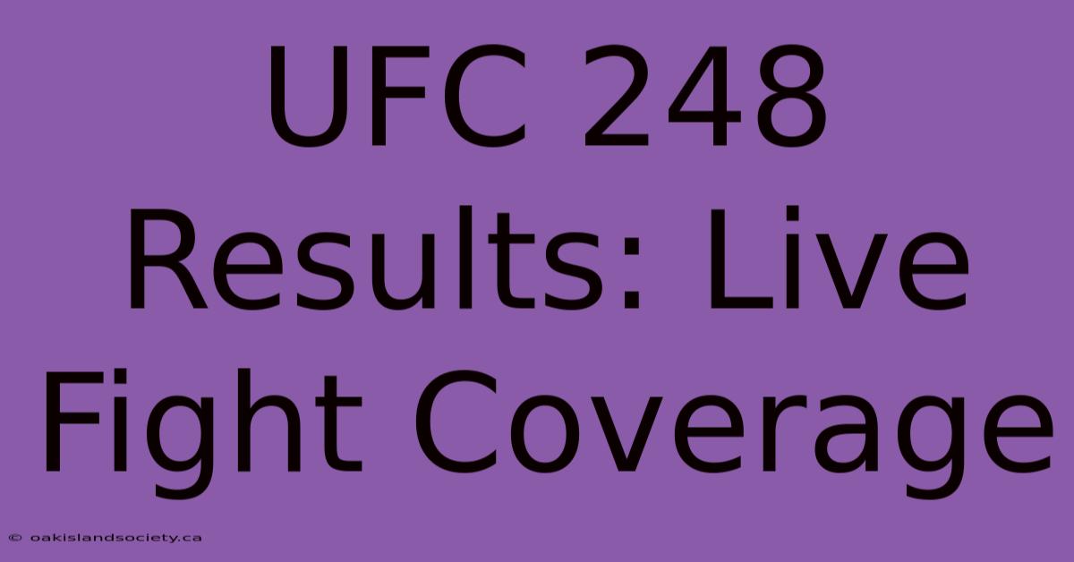 UFC 248 Results: Live Fight Coverage