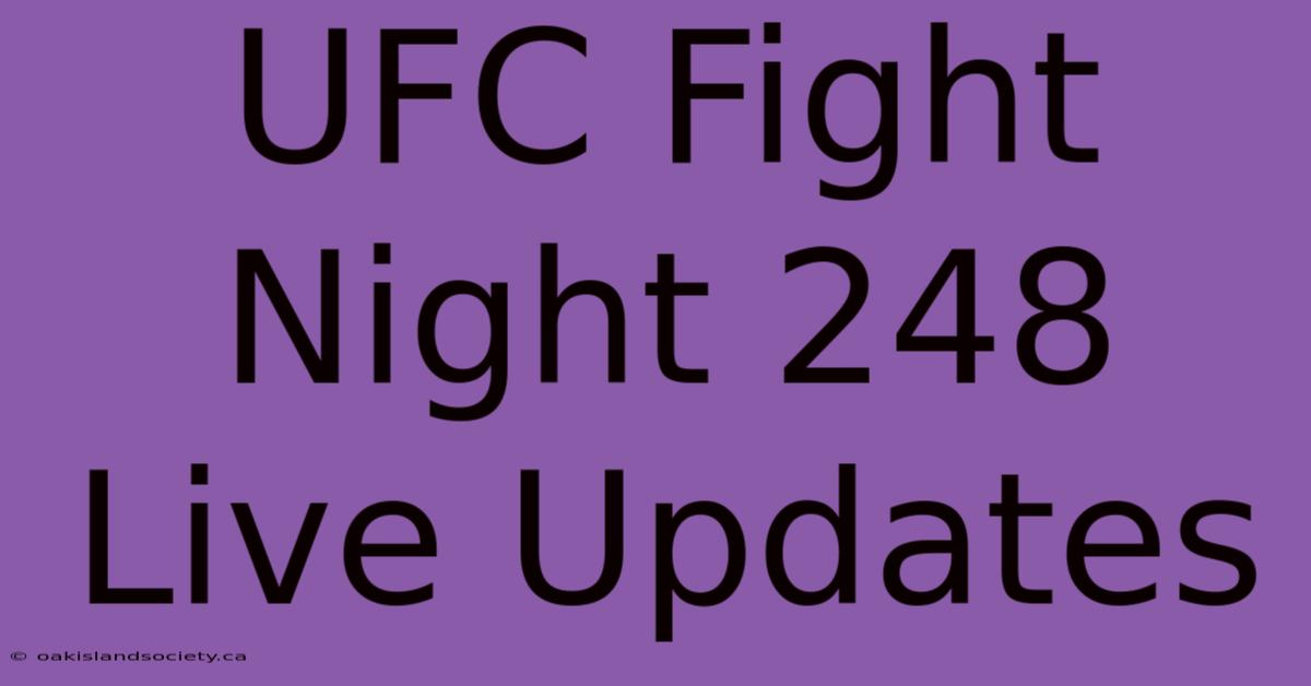 UFC Fight Night 248 Live Updates