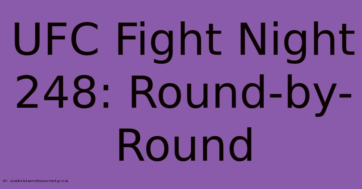 UFC Fight Night 248: Round-by-Round