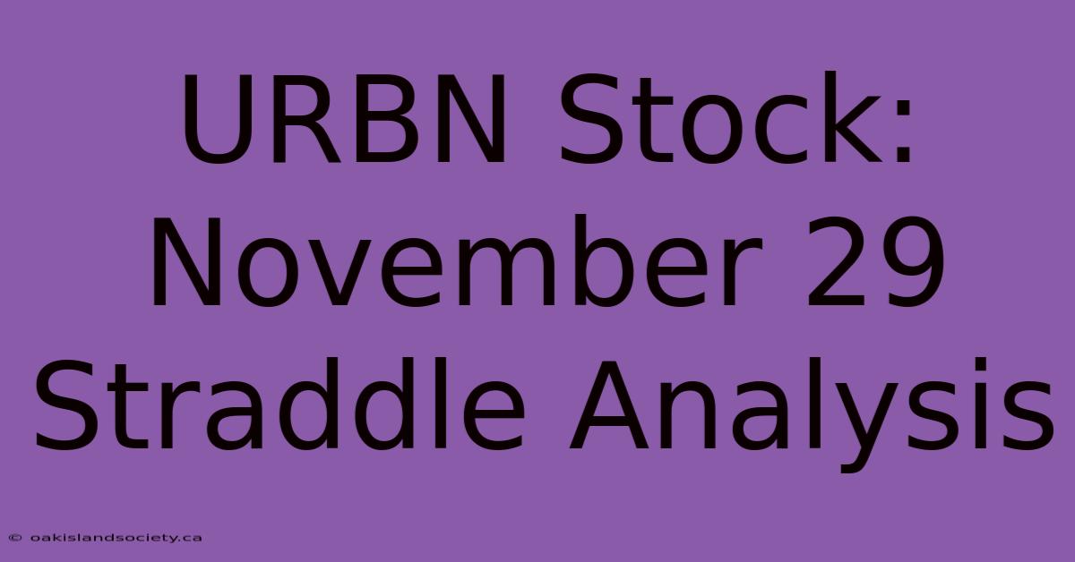 URBN Stock: November 29 Straddle Analysis