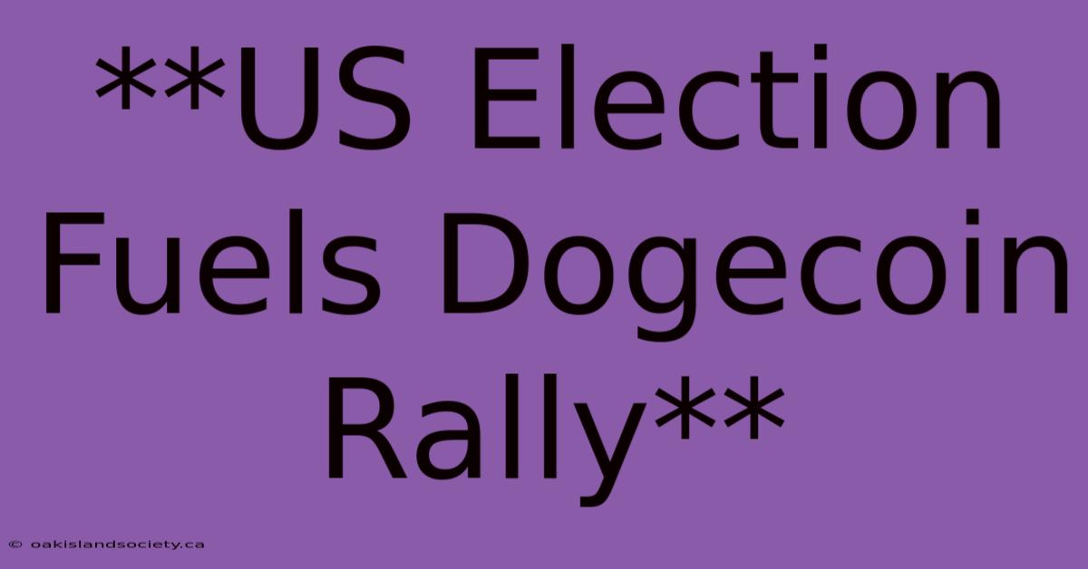 **US Election Fuels Dogecoin Rally** 