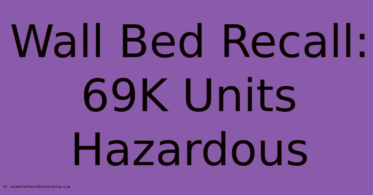 Wall Bed Recall: 69K Units Hazardous