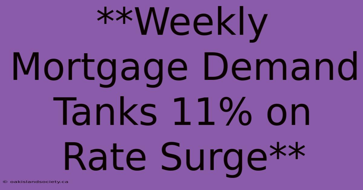 **Weekly Mortgage Demand Tanks 11% On Rate Surge** 