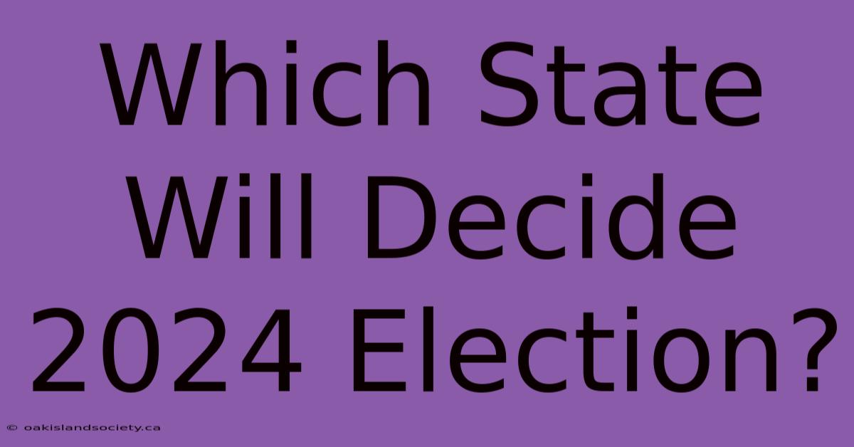 Which State Will Decide 2024 Election? 