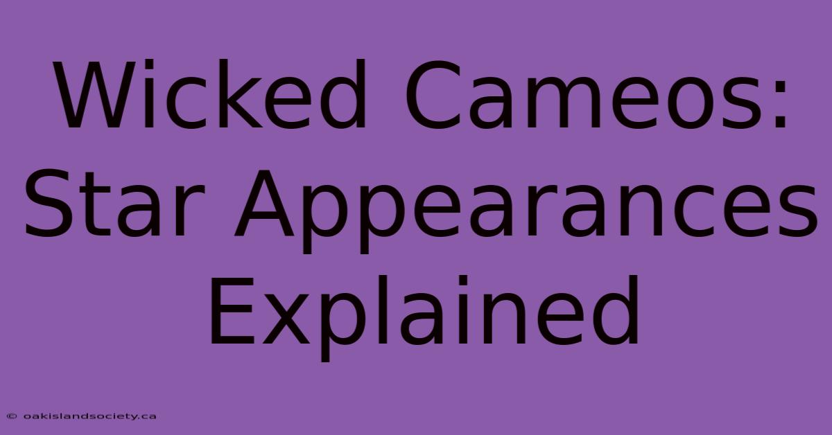 Wicked Cameos: Star Appearances Explained