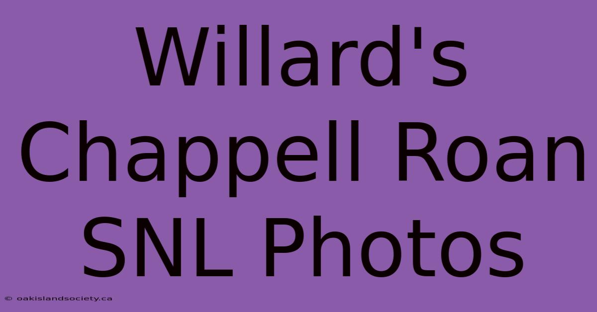 Willard's Chappell Roan SNL Photos