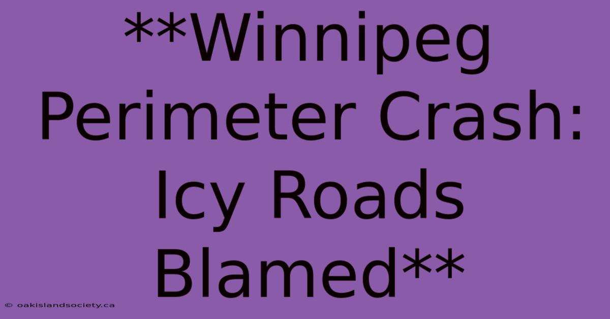 **Winnipeg Perimeter Crash: Icy Roads Blamed**