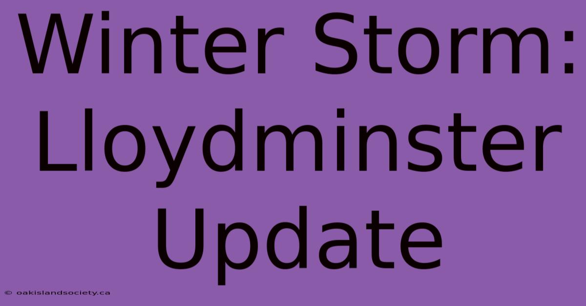 Winter Storm: Lloydminster Update