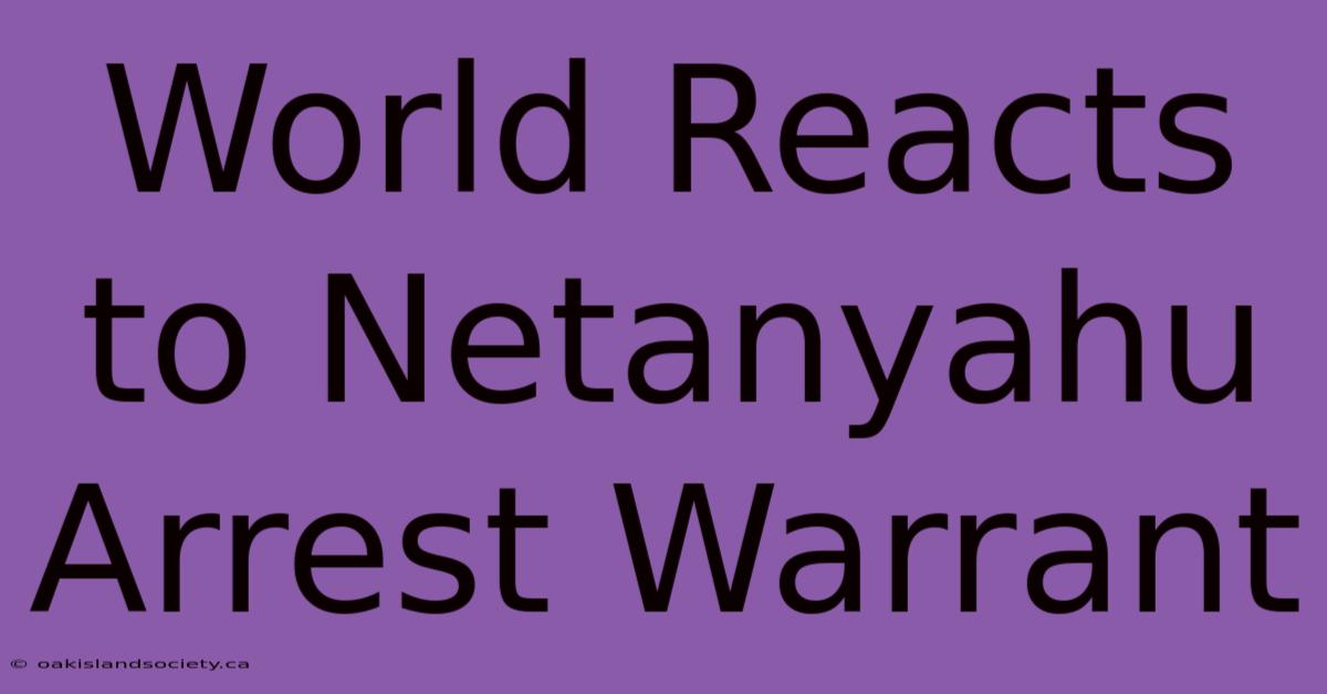 World Reacts To Netanyahu Arrest Warrant