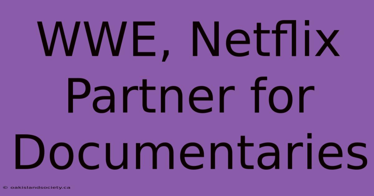 WWE, Netflix Partner For Documentaries