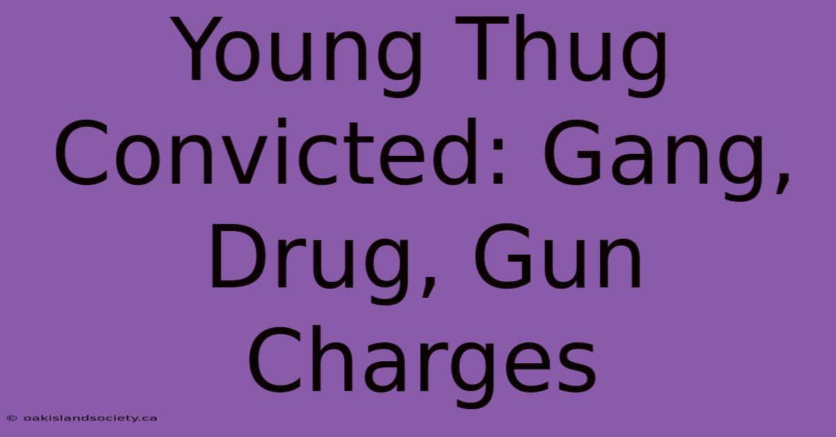 Young Thug Convicted: Gang, Drug, Gun Charges