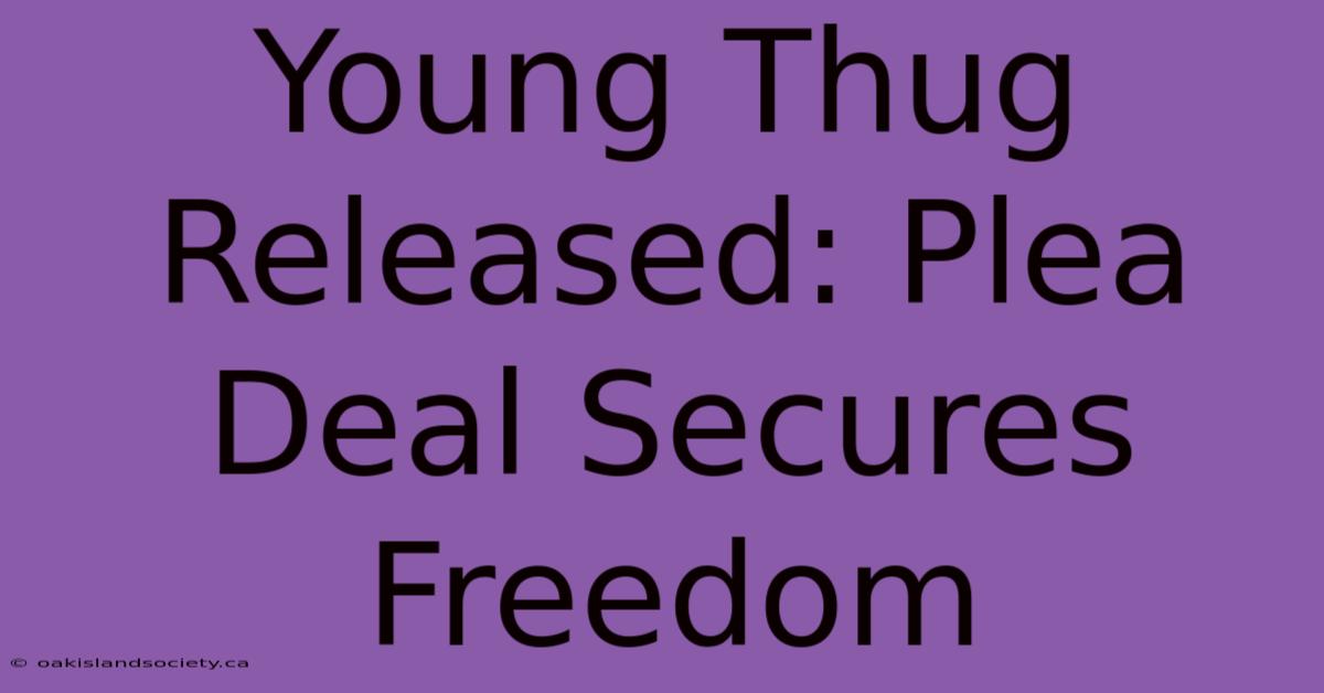 Young Thug Released: Plea Deal Secures Freedom 