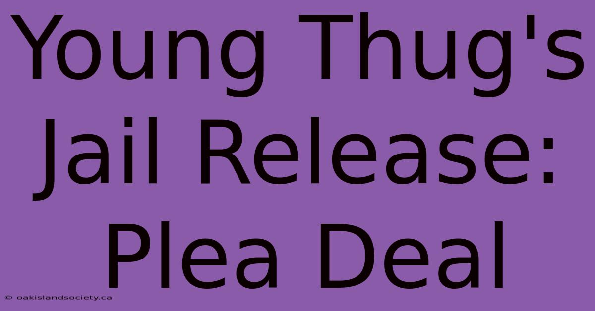 Young Thug's Jail Release: Plea Deal