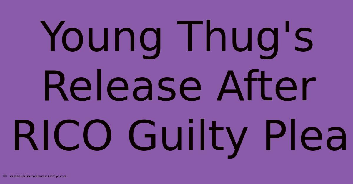 Young Thug's Release After RICO Guilty Plea