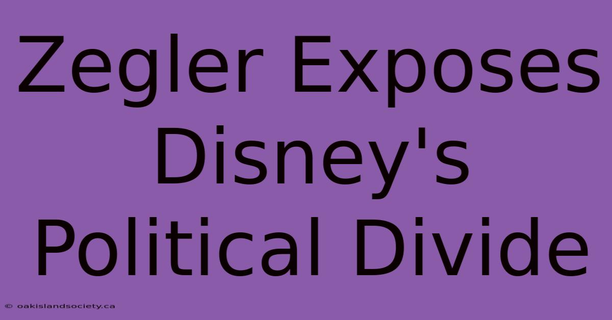 Zegler Exposes Disney's Political Divide 