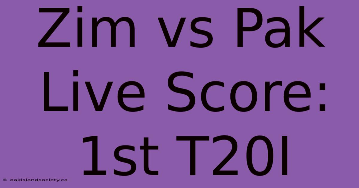 Zim Vs Pak Live Score: 1st T20I