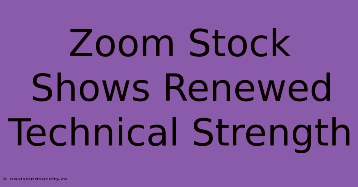 Zoom Stock Shows Renewed Technical Strength