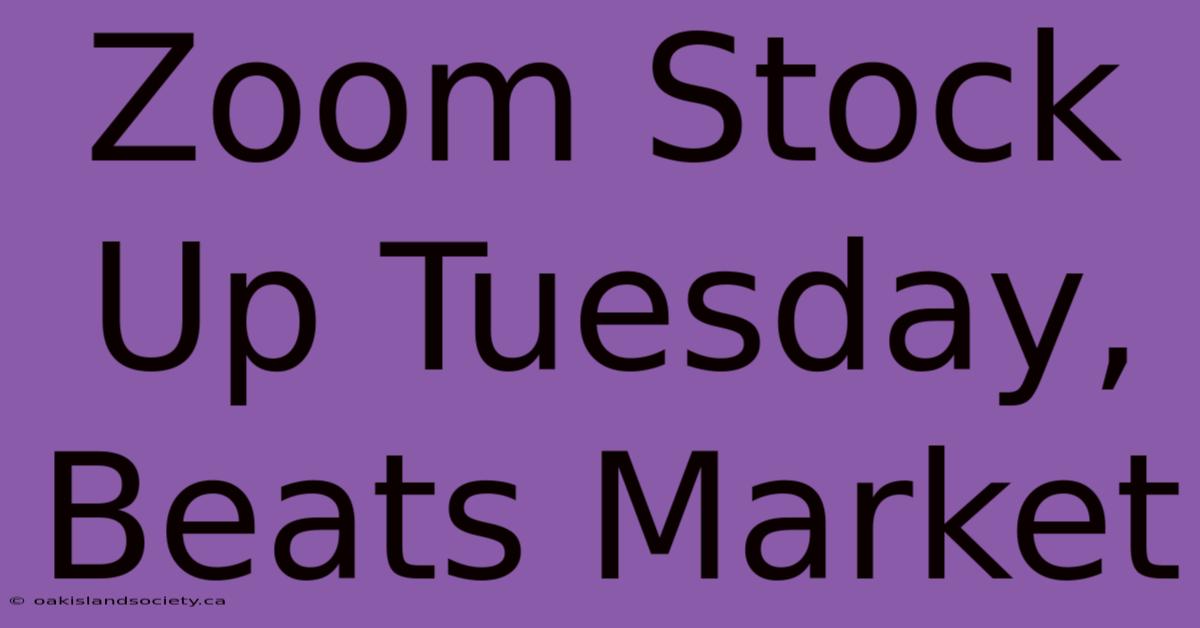 Zoom Stock Up Tuesday, Beats Market